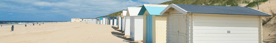 Strandhuisjes op de Waddeneilanden